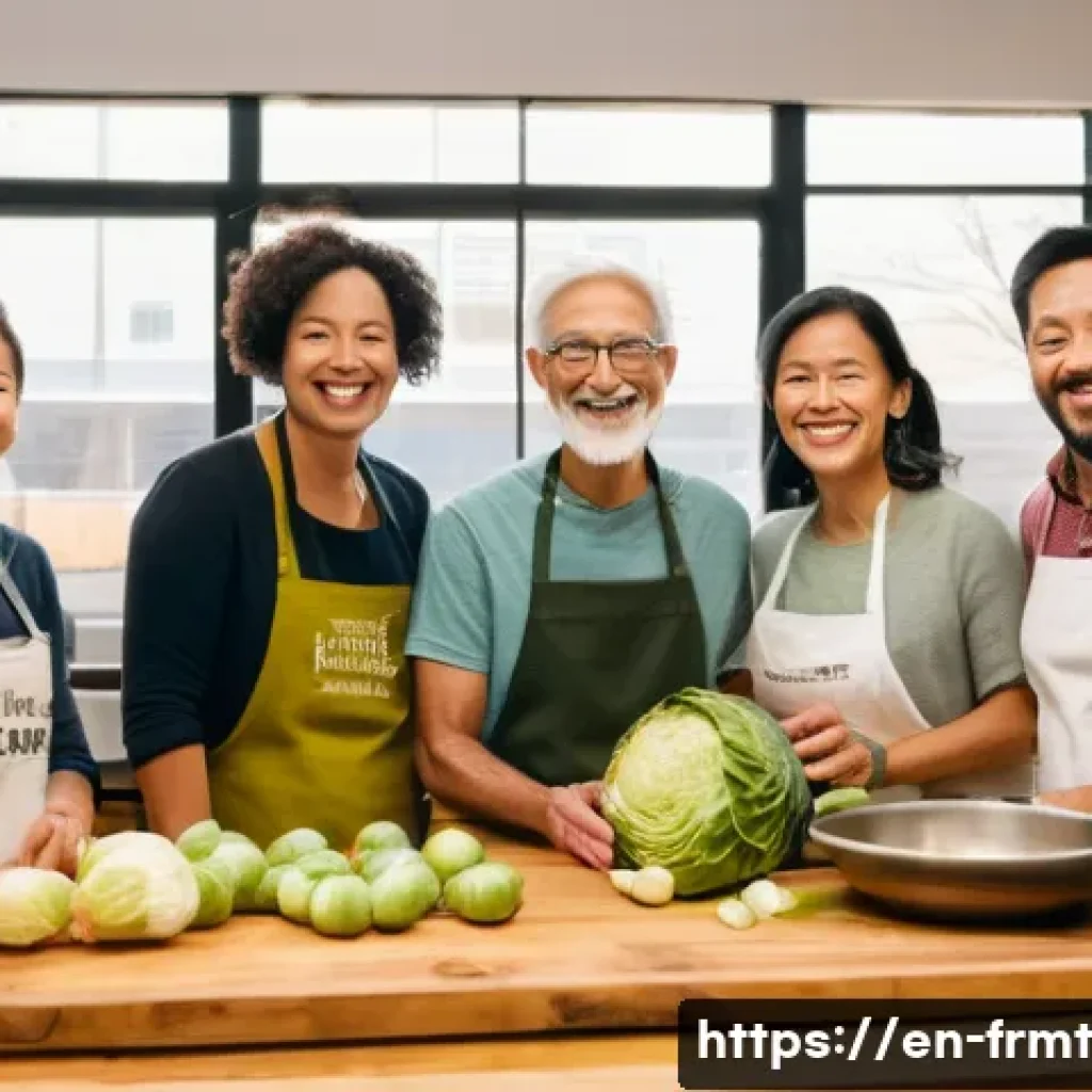 도시 발효실의 수익성 분석 - **Prompt:** A vibrant, sunlit image of a diverse group of adults (men and women, mid-20s to 50s) hap...