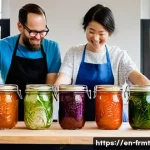 Home 20 도시 발효실에서의 발효 과정 교육 프로그램 - **Prompt:** A vibrant and bustling urban fermentation workshop. In a well-lit, clean kitchen space w...